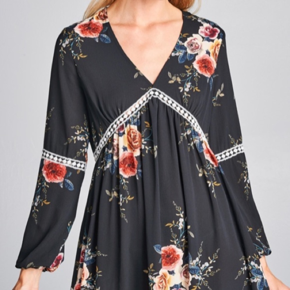 🎉HP!🎉 Boho Floral Print Midi Maxi Dress -Last - Picture 3 of 4